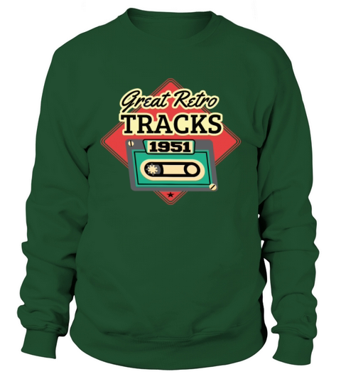 Great Retro Tracks 1951 Cassette Vintage Birthday Sweatshirt Unisex