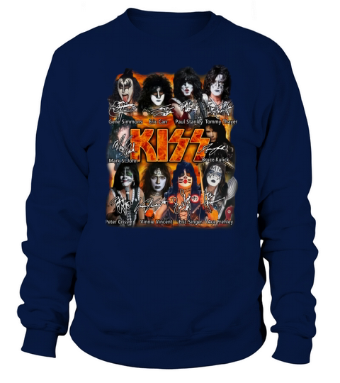 Kiss band Paul Stanley Eric Singer Tommy Thayer signatures shirt Sweatshirt Unisex
