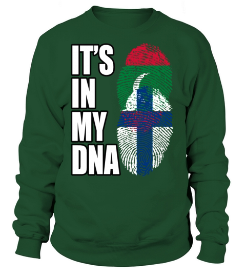 Maldivian And Finland Mix Heritage DNA Flag Sweatshirt Unisex