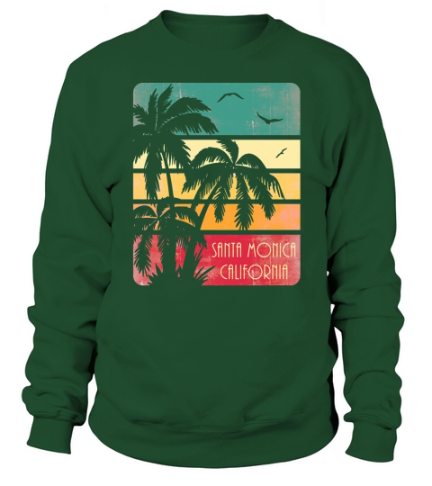 Santa Monica California Vintage Summer Sweatshirt Unisex