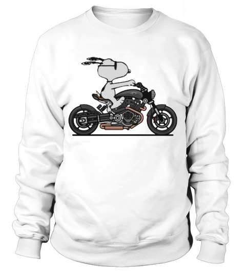 Snoopy riding motorcycle shirt Sweatshirt Unisex