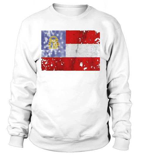The Original Vintage Distressed Georgia State Flag T-Shirt Sweatshirt Unisex