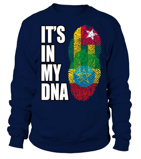 Togolese And Ethiopian Mix Heritage DNA Flag Sweatshirt Unisex