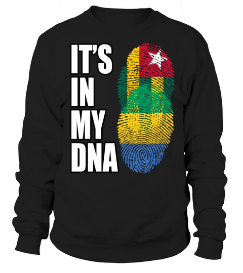 Togolese And Gabonese Mix Heritage DNA Flag Sweatshirt Unisex