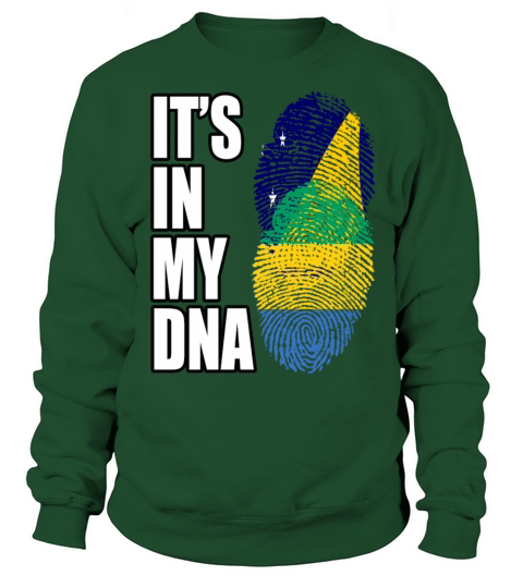 Tokelauan And Gabonese Mix Heritage DNA Flag Sweatshirt Unisex