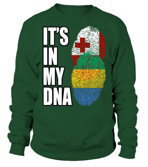 Tongan And Gabonese Mix Heritage DNA Flag Sweatshirt Unisex