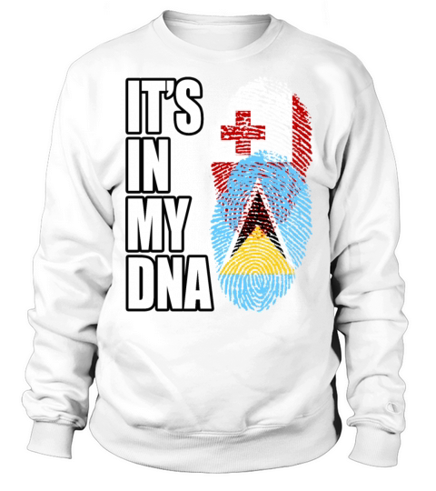 Tongan And Saint Lucian Mix Heritage DNA Flag Sweatshirt Unisex