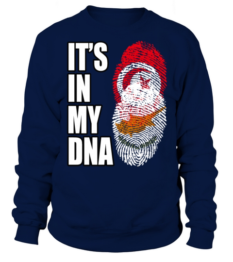 Tunisian And Cypriot Mix Heritage DNA Flag Sweatshirt Unisex