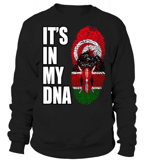 Tunisian And Kenyan Mix Heritage DNA Flag Sweatshirt Unisex