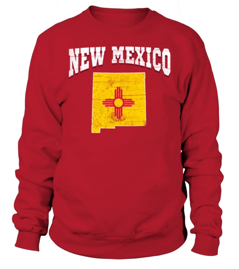 US America State Flag Land Map New Mexico Sweatshirt Unisex