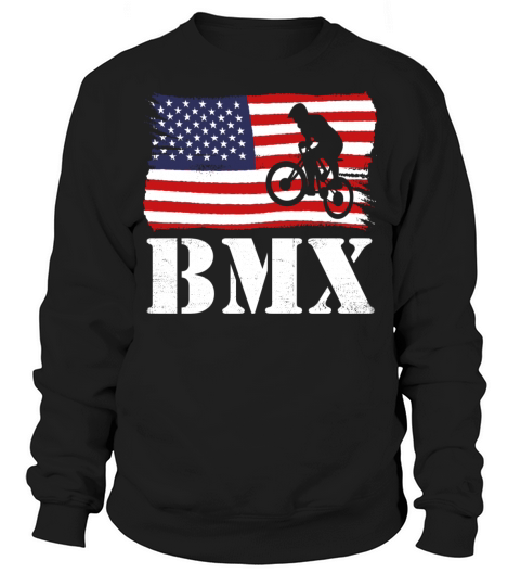 USA American Flag BMX Sport Bike Biking Sweatshirt Unisex