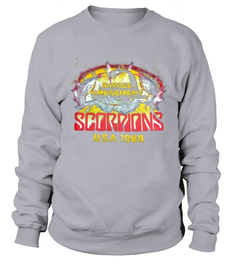 vintage 80s SCORPIONS SAVAGE AMUSEMENT TOUR 1988 Sweatshirt Unisex
