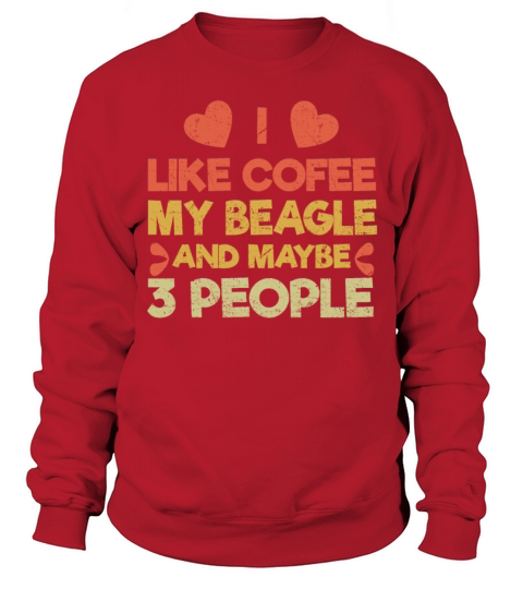 Vintage Pet Dog Like Coffee Love Beagle Sweatshirt Unisex