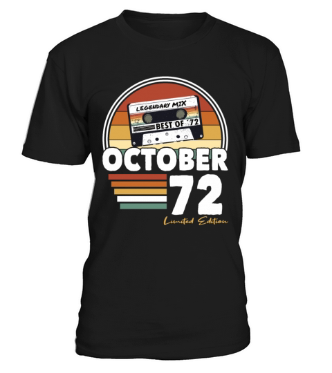 50th birthday vintage october 1972 limited edition T-Shirt Unisex