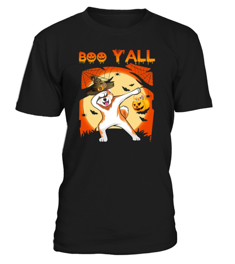Akita Dabbing Boo Yall Ghost Halloween T-Shirt Unisex