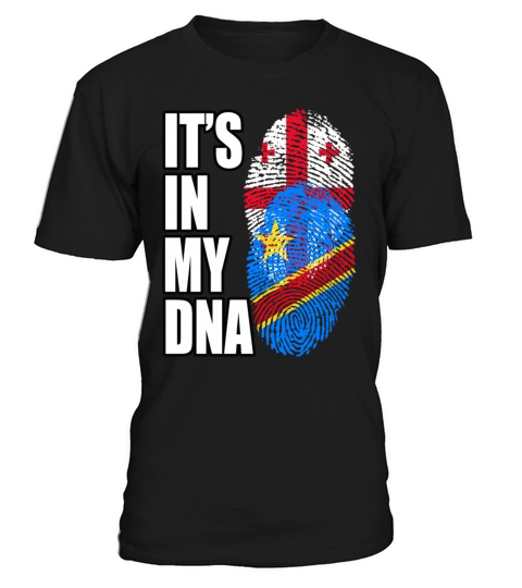 Georgian And Congolese Mix Heritage DNA Flag T-Shirt Unisex