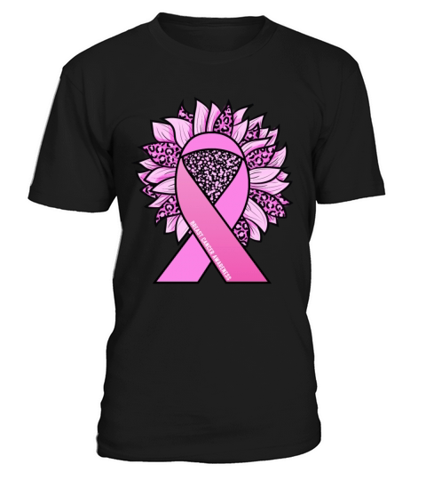 Pink Ribbon Sunflower Breast Cancer Awareness T-Shirt Unisex