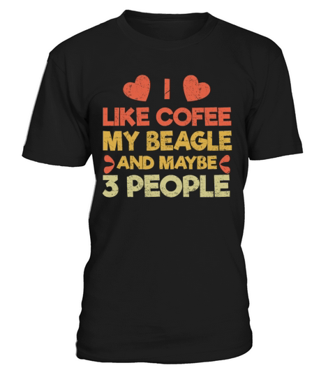 Vintage Pet Dog Like Coffee Love Beagle T-Shirt Unisex