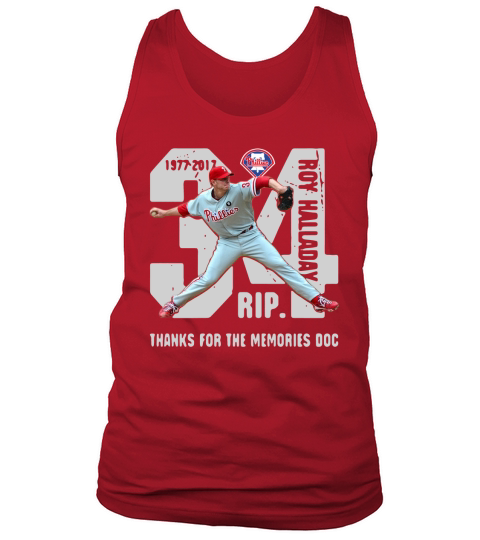 1977 2017 34 Roy Halladay Rip thanks for the Memories Doc Tank Top Unisex
