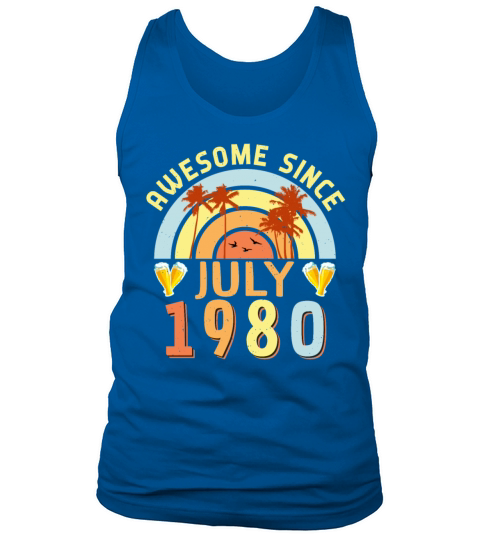 1980 In July Vintage Tank Top Unisex