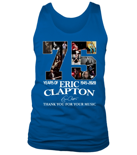 75 Years Of Eric Clapton Signature Thank You For Your Music shirt Tank Top Unisex