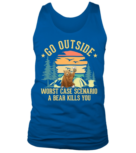 Camping Funny Bear Outdoor Joke Camper Tank Top Unisex