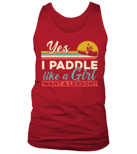 Canoe Canoeing Girl Vintage Retro Tank Top Unisex