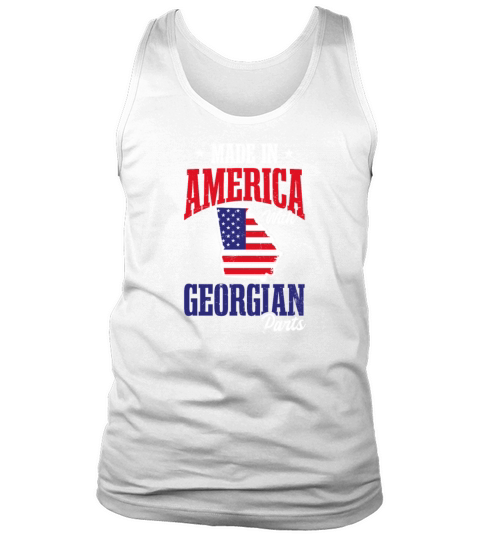 Georgia Peach America With Georgian Parts Flag Tank Top Unisex