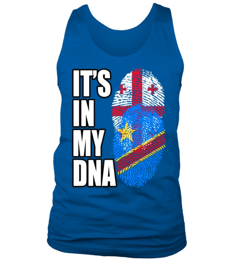 Georgian And Congolese Mix Heritage DNA Flag Tank Top Unisex