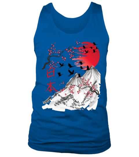 japanese art vintage japan landscape Tank Top Unisex