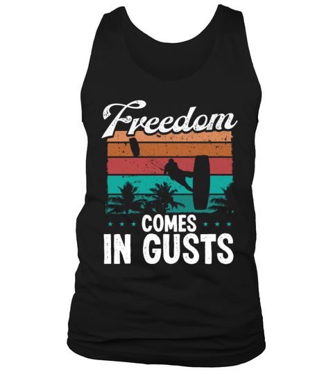 Kitesurfer Vintage Freedom Gusts Kiteboarder Retro Tank Top Unisex