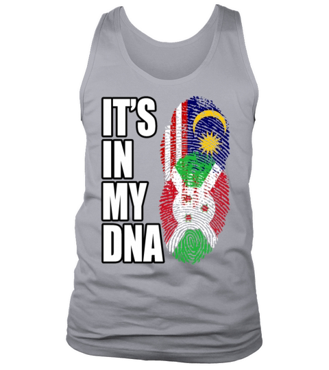 Malaysian And Burundian Mix Heritage DNA Flag Tank Top Unisex