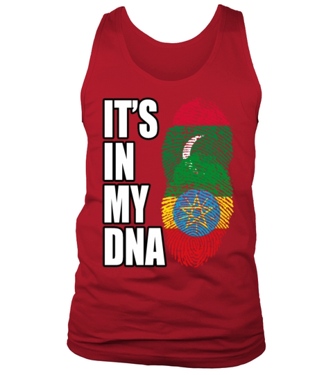 Maldivian And Ethiopian Mix Heritage DNA Flag Tank Top Unisex