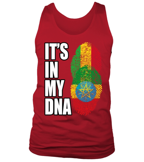 Malian And Ethiopian Mix Heritage DNA Flag Tank Top Unisex