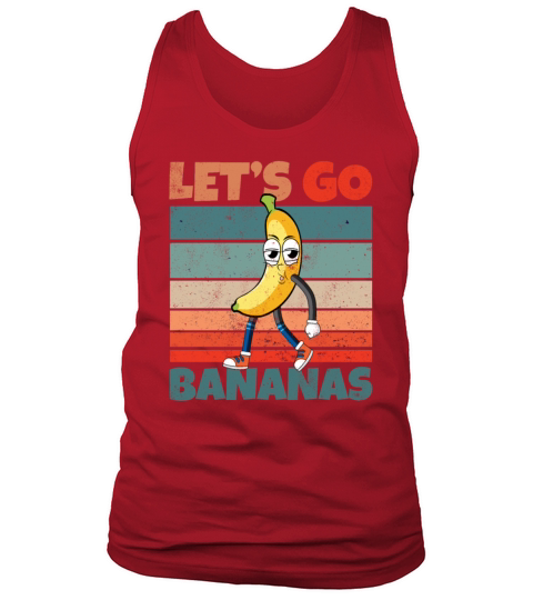 Retro Vintage Lets Bananas Funny Smirk Banana Tank Top Unisex