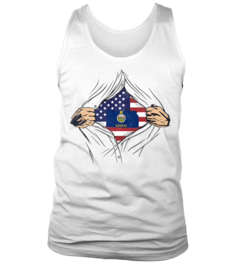 Rip Reveal America State Flag Kansas Tank Top Unisex