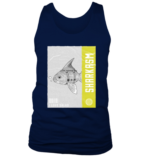 Sharkasm Quote Funny Animal Shark Pun Tank Top Unisex