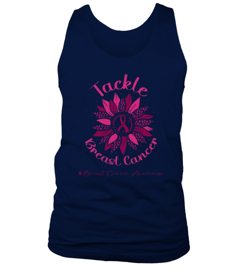 Tackle Pink Ribbon Breast Cancer Awareness Tank Top Unisex