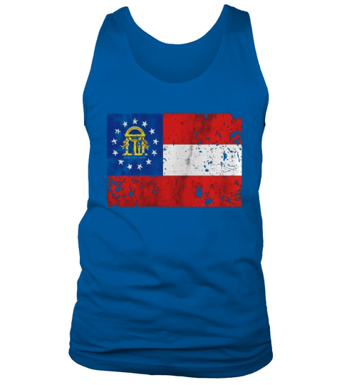 The Original Vintage Distressed Georgia State Flag T-Shirt Tank Top Unisex