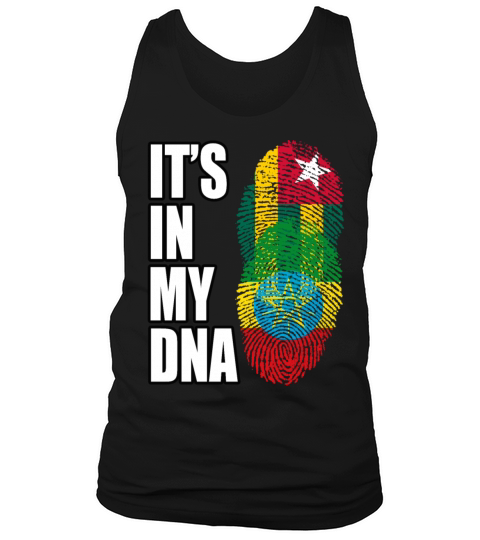 Togolese And Ethiopian Mix Heritage DNA Flag Tank Top Unisex