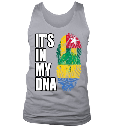 Togolese And Gabonese Mix Heritage DNA Flag Tank Top Unisex
