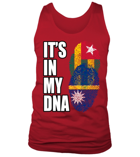 Togolese And Nauruan Mix Heritage DNA Flag Tank Top Unisex
