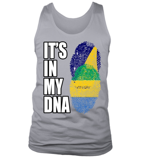 Tokelauan And Gabonese Mix Heritage DNA Flag Tank Top Unisex