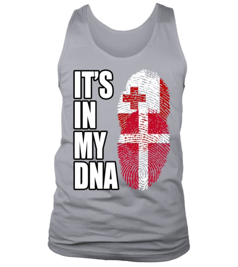 Tongan And Danish Mix Heritage DNA Flag Tank Top Unisex