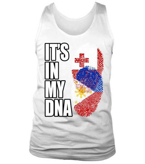 Tongan And Filipino Mix Heritage DNA Flag Tank Top Unisex