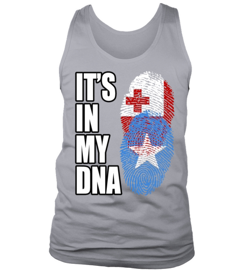 Tongan And Slovenian Mix Heritage DNA Flag Tank Top Unisex