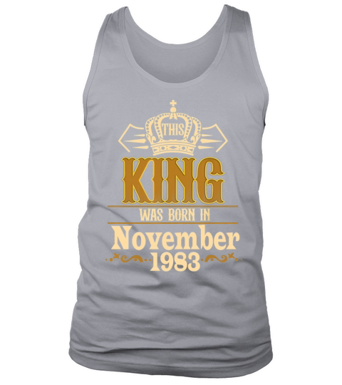Vintage This King Was Born in November 1983 39th Tank Top Unisex