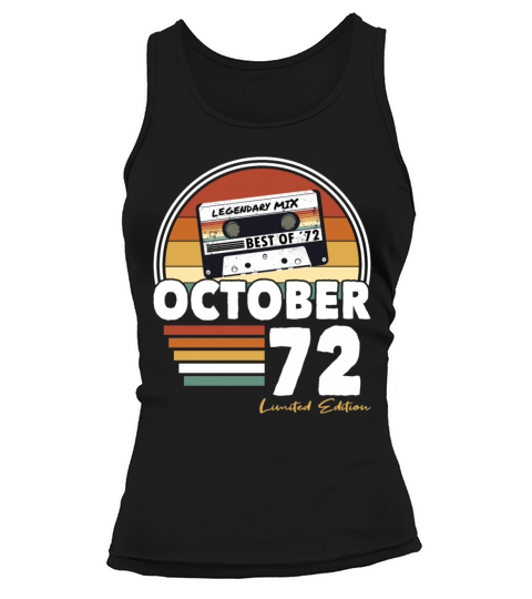 50th birthday vintage october 1972 limited edition Tank top Woman