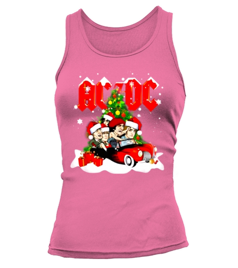 ACDC driving car Christmas tree shirt Tank top Woman