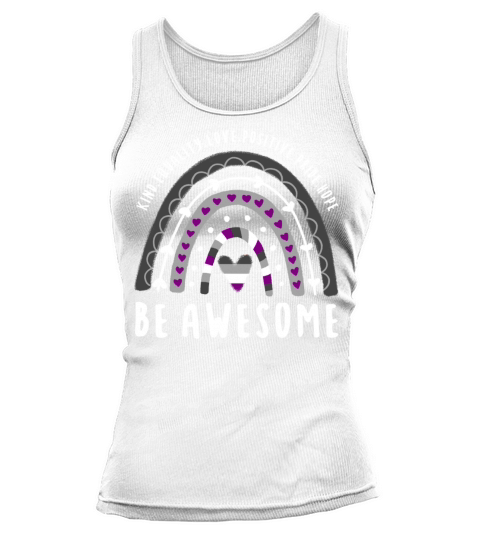 Asexual Quote Be Awesome Ace Rainbow Tank top Woman